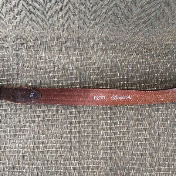 Brighton Camden Brown Leather/Canvas Belt - Picture 4 of 4